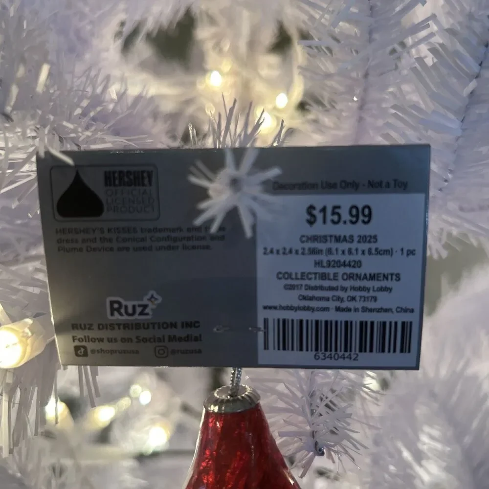 New Hersheys Kiss Ornament by Ruz